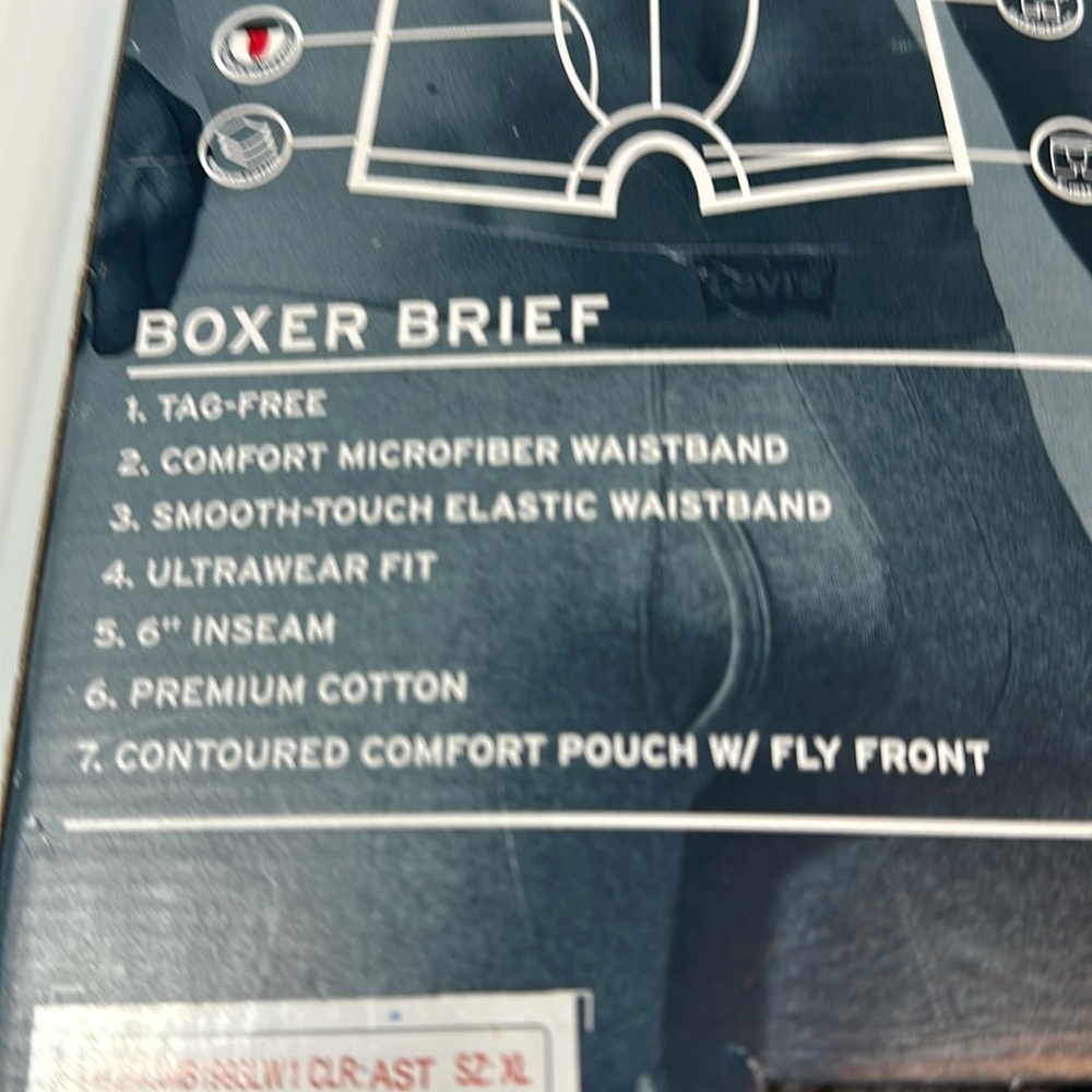 Levi’s 5-PK Cotton Stretch Boxer Brief SM NWT - Picture 8 of 10